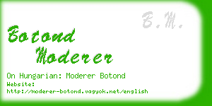 botond moderer business card